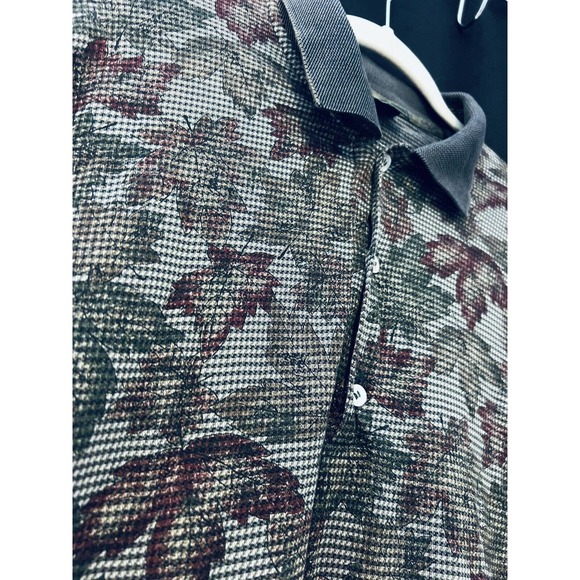 Vintage Leaf Print Bobby Jones Polo Shirt For Men Size XL - Picture 6 of 7